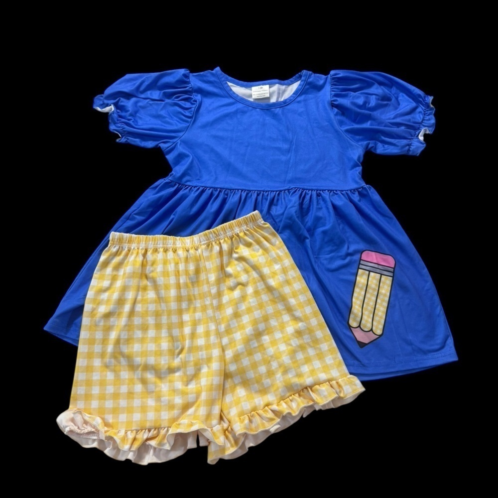 7/8 boutique back to school pencil 2 pc set k166